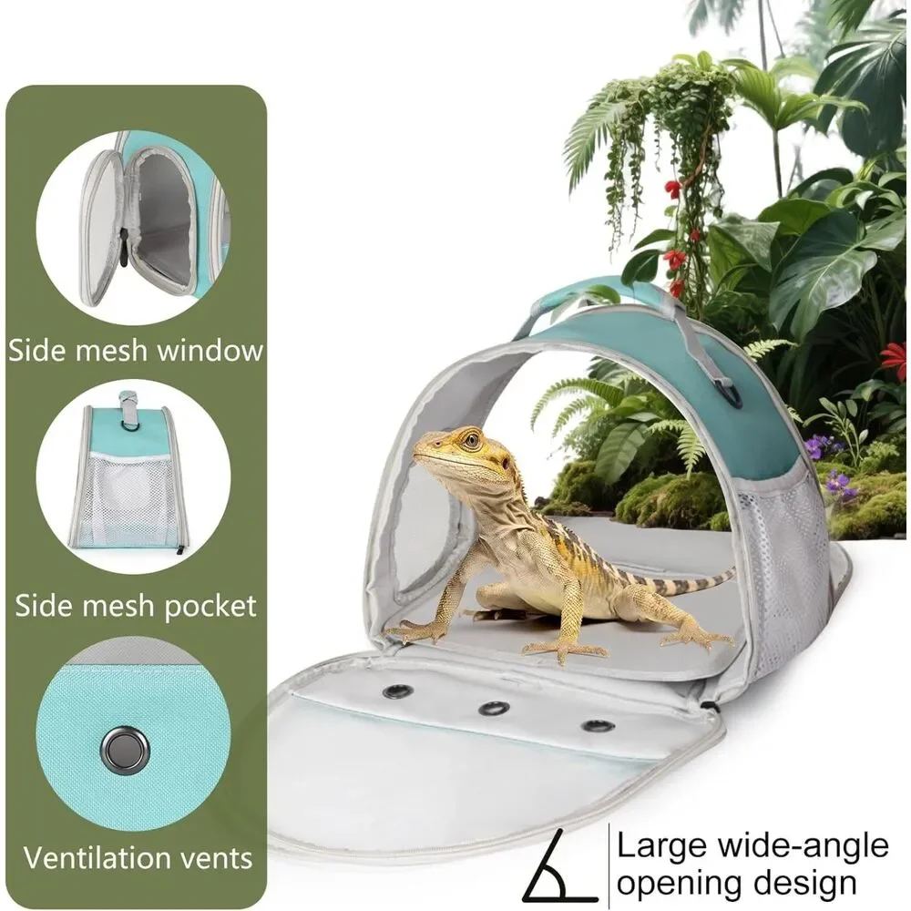Bearded Dragon & Small Animal Travel Carrier Bag for Reptiles Guinea Pigs Birds
